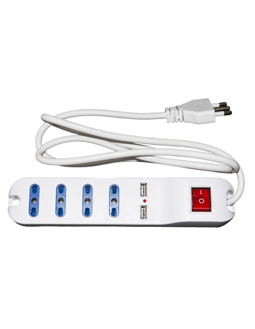 MULTIPRESA 4 POSTI + USB (LKMP04USB)