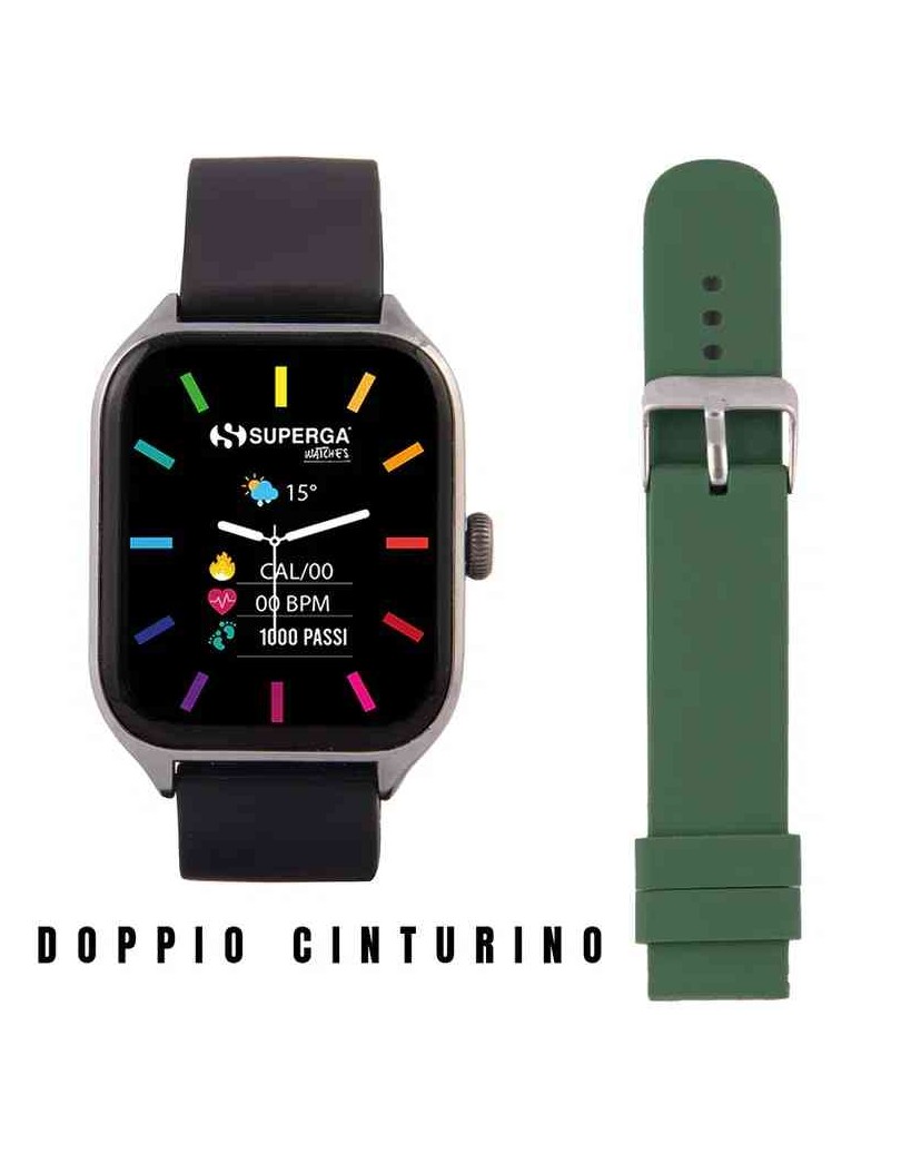SMARTWATCH SWT-STC009 + CINTURINO WINNER SILICONE NERO O VERDE