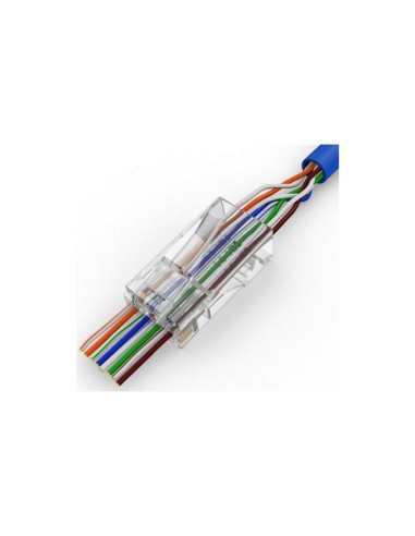 CONNETTORE PLUG RETE RJ45 8P CAT.6 UTP CON FORI PASSANTI (CONF. 10PZ) (WPC-MDP-883-6UP-R50T)