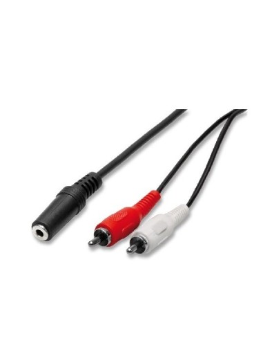 ADATTATORE CAVO AUDIO 3.5MM A 2X RCA - 2MT (2/00)