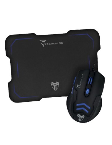 MOUSE + MOUSE PAD GAMING TM-M016-BL BLU