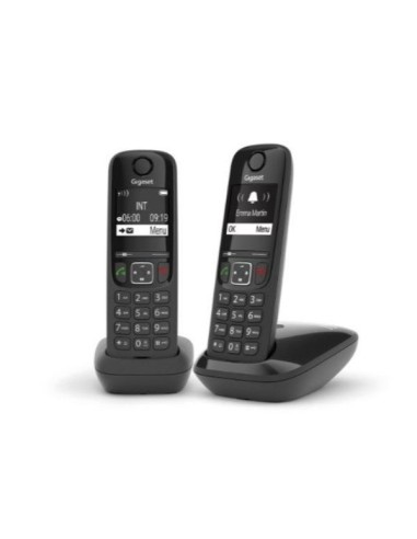 TELEFONO CORDLESS GIGASET AS690A DUO NERO SEGRETERIA (L36852-H2836-K101)