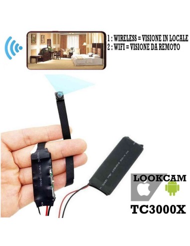 TELECAMERA SORVEGLIANZA MICRO SPY CAM TC3000X WIFI