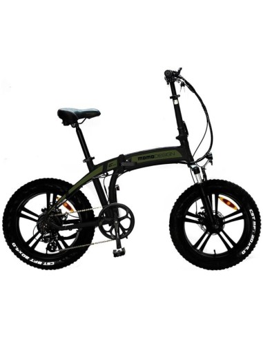 BICI ELETTRICA CON PEDALATA ASSISTITA FAT BIKE TOKIO - 250W - NERO/VERDE (MD-E20FF3-G)