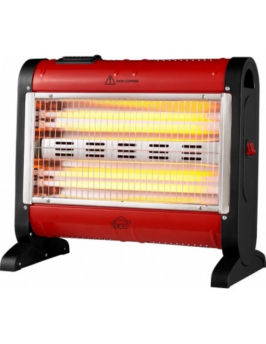 STUFA ELETTRICA AL QUARZO SA9424 1600W - NERO/ROSSO