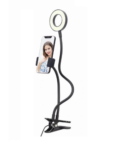 SELFIE RING LIGHT GEMBIRD CON PHONE HOLDER SELFIE LED-RING4-PH-01