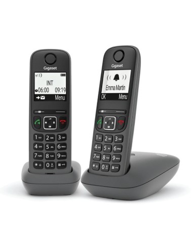 TELEFONO CORDLESS GIGASET AS490 DUO NERO (L36852-H2810-K133)