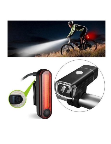 SET DI LUCI PER BICICLETTE - BICYCLE LIGHT SET USB (Q-BK017)