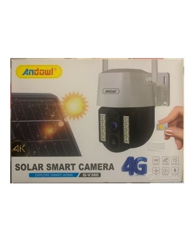 TELECAMERA SORVEGLIANZA SOLAR SMART CAMERA 4G PANNELLO SOLARE (Q-V380)