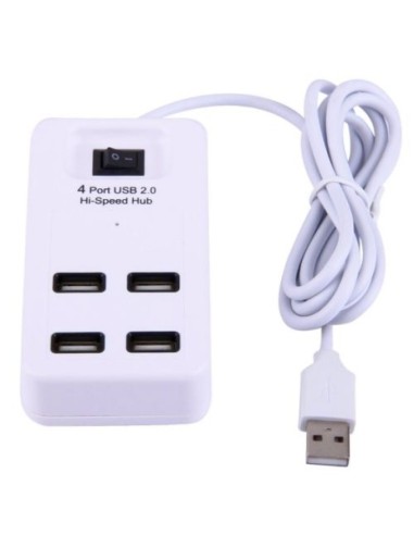 HUB 4 PORTE USB 2.0 (LE-857) CON INTERRUTTORE SWITCH - BIANCO