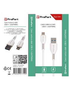 CAVO LIGHTNING - USB TIPO-A PP15LT594W (EAL150) 1.5MT BIANCO