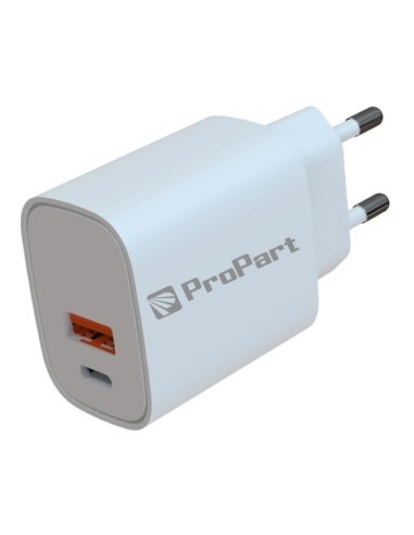 CARICABATTERIE DA PARETE 30W PD/QC FAST CHARGE USB TYPE-C + TYPE-A (E692-PDQC30W)