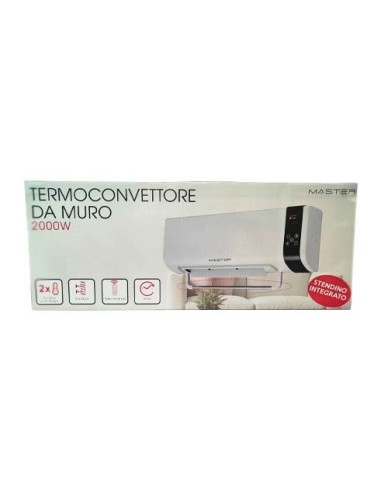 TERMOCONVETTORE ELETTRICO DA MURO 2000W TCP3510R A PARETE