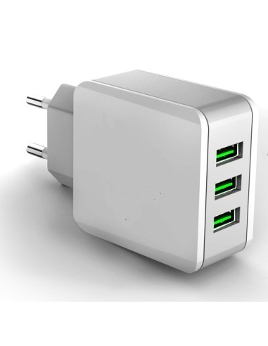 CARICATORE 3 PORTE QUICK CHARGER 3X USB 3.1A (LE-053)