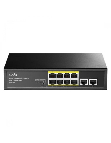 SWITCH RETE 8 PORTE POE + 2 PORTE UPLINK 10/100MBPS 120W (FS1010P)