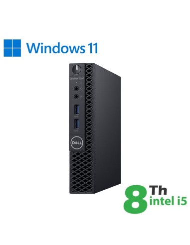 PC OPTIPLEX 3060 MINI (RINOVO) INTEL CORE I5-8XXX 16GB 480GB SSD WINDOWS 11 PRO - RICONDIZIONATO - GAR. 12 MESI