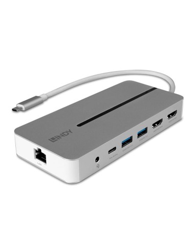 MINI DOCKING STATION PER LAPTOP/MACBOOK USB-C CON SUPPORTO 4K SU DOPPIO DISPLAY & RICARICA PASS-THROUGH 100W (DST-MX DUO) 43360