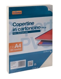 COPERTINE A4 QUADRANTI IN CARTONCINO PER RILEGATURE 230GR BLU (100FG) 38NIK011