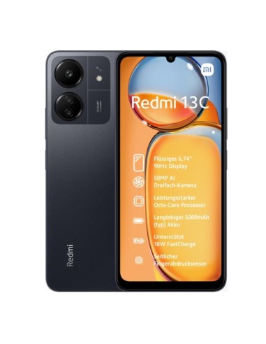 SMARTPHONE REDMI 13C 128GB MIDNIGHT BLACK NERO DUAL SIM OEM