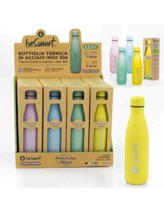 BOTTIGLIA TERMICA CALDO/FREDDO 500ML PASTEL IN VARI COLORI - 1PZ (01050510)