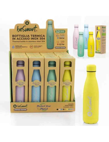 BOTTIGLIA TERMICA CALDO/FREDDO 500ML PASTEL IN VARI COLORI - 1PZ (01050510)