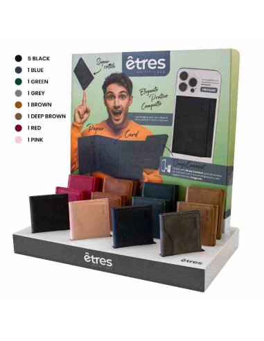 KIT 12 PZ SMART WALLET 5 BLACK + 1 PER COLORE CON EXPO