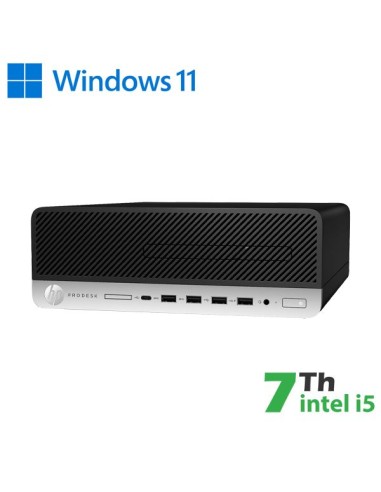 PC HP 600-800 G3 SFF INTEL CORE I5-7 GEN. 16GB 480GB SSD WINDOWS 11 PRO - RICONDIZIONATO - GAR. 12 MESI