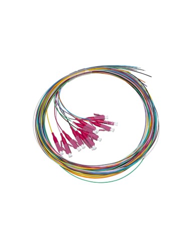 SET 12 CAVI PIGTAIL FIBRA OTTICA COLORATI CONNETTORI LC OM4 SIMPLEX 2 MT (LKLC12PT4)