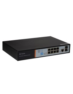 SWITCH DI RETE 8 PORTE GIGABIT POE 150 WATT + 2 PORTE SFP E UNA PORTA CONSOLE RJ45 LAYER 2 (LKSW8L2)