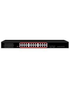 SWITCH 24 PORTE GIGABIT POE 400 WATT CON 2 PORTE SFP (LKSPOE242)