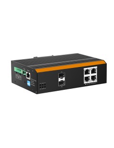 SWITCH INDUSTRIALE MANAGED CON 4 PORTE GIGABIT POE CON 2 PORTE SFP PER FIBRA OTTICA (LKIND5)