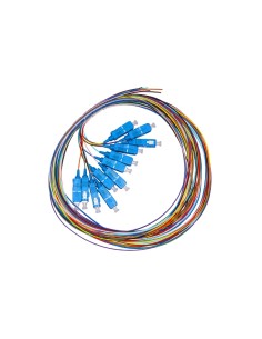 SET 12 CAVI PIGTAIL FIBRA OTTICA COLORATI CONNETTORI SC SINGLEMODE SIMPLEX MT 2 (LKSC12PTS)