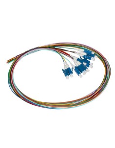 SET 12 CAVI PIGTAIL FIBRA OTTICA COLORATI CONNETTORI LC SINGLEMODE SIMPLEX 2 MT (LKLC12PTS)