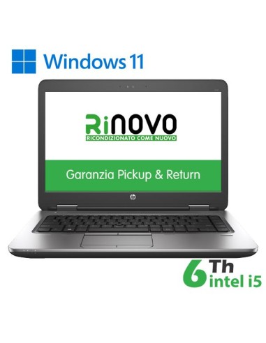 NOTEBOOK 640 G2 INTEL CORE I5-6GEN. 14" 16GB 240GB SSD WINDOWS 11 PRO - RICONDIZIONATO - GAR. 12 MESI