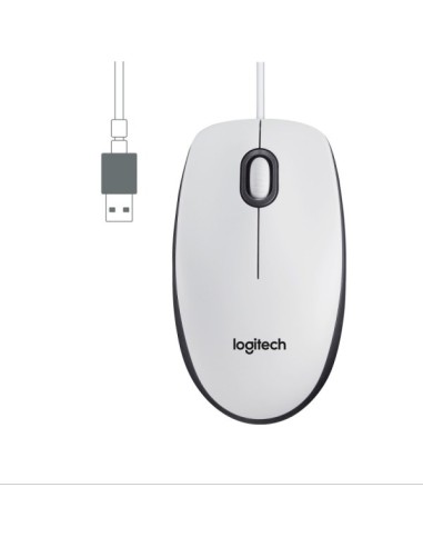 MOUSE OTTICO M100 BIANCO USB (910-006764