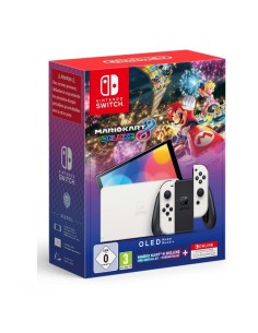 CONSOLE SWITCH OLED 7" 64GB BIANCO + VIDEOGIOCO MARIO KART 8 DELUXE PREINSTALLATO (SWICONIN0067)