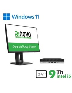 BUNDLE PC MINI HP 600-800 G3 INTEL CORE I5-9GEN. + MONITOR HP 24" RNZ24N (RNBUNDLE38) PICK & RETURN