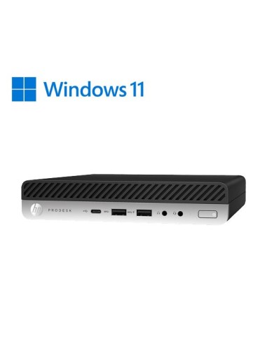 PC HP 400-600 G4 MINI PC INTEL CORE I3-8X00T 16GB 240GB SSD WINDOWS 11 PRO - RICONDIZIONATO - GAR. 12 MESI